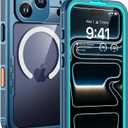 Lanhiem Magnetic for iPhone 17 Pro Max Case, IP68 Waterproof, Dustproof, Compatible with Magsafe, Built-in Screen Protector, Full Body, Heavy Duty, Rugged Phone Cover, 6.9 inch, Blue