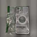 Designed for iPhone 15 Pro Max Case,[Compatible with MagSafe][Military Drop & Camera Lens Protection],Luxury Aluminum Alloy Heat Dissipation Logo View Shockproof Cover,Silver