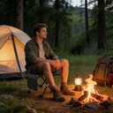 2 Pcs Lightweight Folding Camping Stool, 14 Inches, Black | Camping Chair Seats, Side Pocket, Carry Bag, Outdoor Hiking, Fishing, Picnic, Beach, Lawn Party, 14.17" x 14.17" x 11.8"