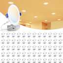 VOLISUN 60 Pack 6 inch Recessed Lighting, 5CCT Ultra-Thin, 1080Lumen, 6 INCH-White