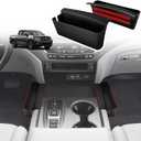 Muslogy for 2017-2024 2025 2026 Ridgeline Center Console Shifter Storage Box ABS Material Console Side Organizer Left & Right 2PCS Set with Stronger Tape Compatible with Honda Ridgeline 2017-2026