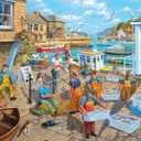 Ravensburger - Fisherman's Life - 1000 Piece Jigsaw Puzzle - Stunning, Vivid Colors - Inspired Fishing Pier Scene - Fish, Water, Boats - Puzzles for Adults