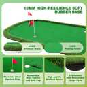 Wekin Golf Putting Green Training Mat,5x10ft Heavy Duty Artificial Turf Putting Green Mat for Indoor and Outdoor Party Game and Leisure Time