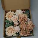Serra Flora Artificial Flowers Combo Box Set Faux Flowers Bulk Flower Leaf with Stems for DIY Wedding Bouquets Centerpieces Baby Shower Party Home Decorations