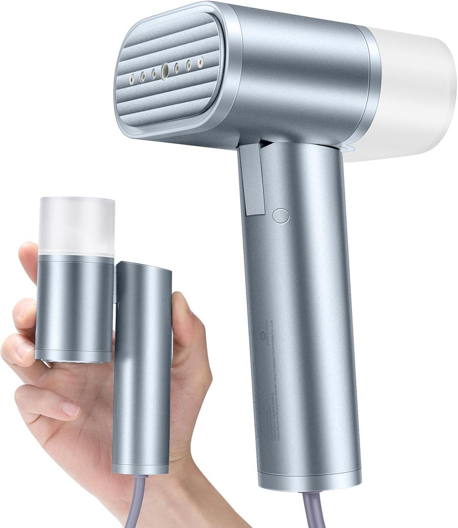 Folding Steamer Basket for Garment Travel, Portable Handheld Clothes Steamer (Blue)