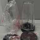 Blender Replacement Parts for Ninja, 24oz Ninja Blender Cups with To-Go Lids, 7 Fins Extractor Blade, Compatible with Nutri Ninja Auto iQ Blenders BL2012 BN801 BL480-30 BL640-30 BL642-30 NN100-30