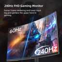 KTC 32 Inch 240Hz Curved Gaming Monitor, FHD 1080P 1500R HDR Gaming PC Monitor, FreeSync, Ultra-Fast 1ms Monitor for Gamer, 3500:1 Contrast, HDMI 2.0 x 2, DisplayPort 1.4 & USB 2.0, H32S17F, Black, FHD Curved 240Hz