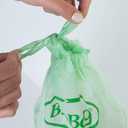 1.2 Gallon Compostable Drawstring Food Scrap Bags by BioBag, 80 Count, BPI Certified, Meets ASTM D6400 Standards, Made in USA, Kitchen Counter Bin Liners