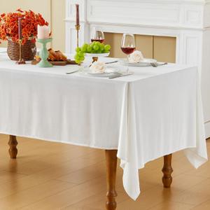 White Velvet Tablecloth, 60 x 102 Inch Rectangle Table Cover, White Velvet Table Cloth Smooth Luxury Tablecloth for Party Wedding Dining Banquet