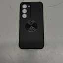 JAME for Samsung Galaxy S23 Case, Slim Soft Bumper With Ring Holder Kickstand, Shockproof Protective Cover [NOT for S23 Plus & Ultra], 6.1", Black