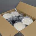 LITOPAK 100 Pack 12 oz Disposable Paper Coffee Cups with Lids for Coffee, Water, Juice, or Tea, Blue and Gray Hot Paper Cups for Home, Restaurant, Store, and Cafe