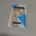 NITITOP Compatible with iPhone 13 Pro Max Case Cute Clear Glitter [Compatible for MagSafe] Plating Heart Sparkle Bling Magnetic Girl Women Electroplated Frame Camera Protection Back Cover - Gold