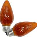 GE 25W Amber Flame Shaped Bulb, Multi-Purpose Decorative, 2 Pack