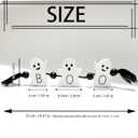 Cute Boo Ghost Halloween Decorations Indoor, Wooden Tiered Tray Decor Table Sign Ghost Signs for Party Home Shelf Display