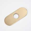 6 Inch Faucet Deck Plate for Bathroom Sink - Universal Fit for 1 Hole or 3 Hole 4 Inch Centerset Basins - Escutcheon Faucet Plate - Stainless Steel Faucet Hole Cover(Brushed Gold)