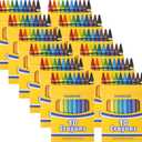 Trail maker 12 Pack Crayons - Wholesale Bright Wax Coloring Crayons in Bulk, 10 Per Box, 12 Box Bundle Art Set