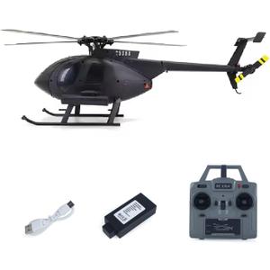Plastic 1/28 Rc Era Remote Control Helicopter C189 Dual Brushless Motors Metal Servo Aileronless Design Model Toy Gift for Adult(Black)