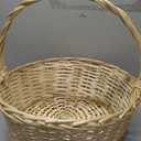 MAGICLULU Wicker Picnic Basket with Handle Hand Woven Easter Holder for Outdoor Camping Wedding Storage and Shopping Lightweight and Multifunctional Basket for Every Occasion