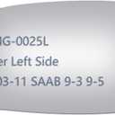JZSUPER Side Mirror Glass fit for Saab 9-3 9-5 9-3X Driver Left Side View LH Replacement Non Heated Including Adhesive
