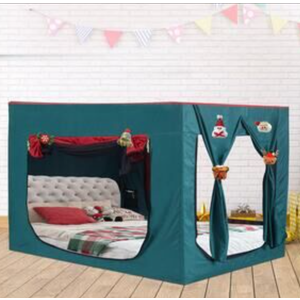 DOLEMODUO Bed Tent, Breathable Blackout Twin Bed Canopy, Sleeping Tents Dream Ten with Three Doors to Create Private Apace forKids and Adults