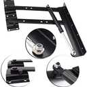 2pcs Folding Lift up Top Coffee Table Lifting Frame Desk Mechanism Hardware Fitting Hinge Spring Standing Rack Hinge Rack Bracket (Gas Hydraulic)