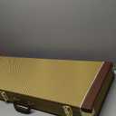 Electric guitar hardshell case leather case bag with internal guitar bag soft layer with locking latch waterproof (Yellow)