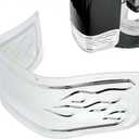 Motorcycles Flame Graphic Front Fender Skirt Extended Front Fender for Harley Touring Electra Glide Ultra Classic Tri Glide Ultra Road King 1980-2013 (Chrome)