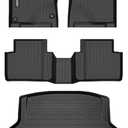 Binmotor-Floor Mats & Cargo Liner Set for 2021-2016 Honda Civic Sedan(Not for Sport/Hatchback/Coupe/Type R), 2017-2021 Civic Si, All Weather Car Floor Mat for Honda Civic Accessories