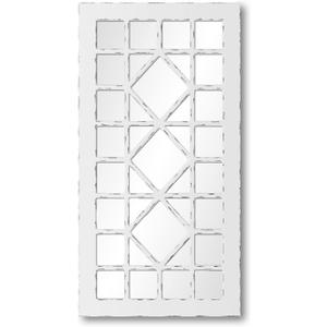 Barnyard Designs 54x24 Windowpane Wood Farmhouse Wall Mirror, Large Rustic Wooden Rectangle Window Pane Frame Vintage Decor, Entryway Hallway Mirror, Ivory