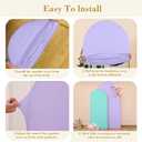 Purple and Blue Arch Cover 2 Set-7.2FT and 6FT Arch Backdrop Cover Spandex Fitted Mermaid Arch Stand Covers for Under The Sea Birthday Party Wedding Baby Shower Ceremony Photo Background