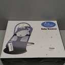 Portable Baby Bouncer Seat for Infants, 0-18 Months, 3 Modes of Use with Rocker & Stationary Options, Ergonomic Infant Chair with Hanging Toys  Grey