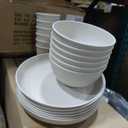 18pcs Wheat Straw Dinnerware Sets HXYPN Unbreakable Reusable Dinnerware Set Kitchen Cups Plates and Bowls Sets Dishwasher Microwave Safe Plates