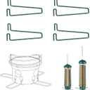 LCSEVEN Metal Feeding Ports Stands for Bird Feeder 4-Pack, Standing Perches for Feeders, Compatible With LCSEVEN Feeders
