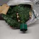 3FT PVC Green Christmas Tree Tinsel with 50 Warm White & Multi Color Fariy Light 3D Star 15 Ball Ornament, 12 Light Modes Timer Battery Operated Small Artificial Full Xmas Tree Indoor Holiday Decor