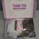 Wig with Bangs for Women Brown Blonde Highlight Straight Face-Framing Layers Hairstyle 4x4 Realistic Scalp Glueless Synthetic Wigs Medium Length for Everyday Use