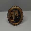 SIKOO Vintage Picture Frames 5x7 Oval Picture Frame Tabletop and Wall Mount Antique Picture Frame with High Definition Glass Front,Oval Wall Art, Bronze Gold