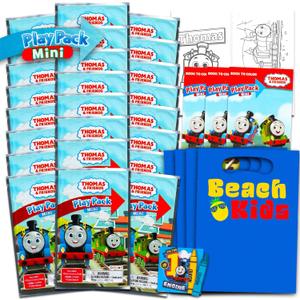 Thomas and Friends Mini Party Favors Set for Kids - Bundle with 24 Mini Thomas the Train Grab n Go Play Packs with Coloring Pages, Stickers, More (Thomas and Friends Birthday Party Supplies)