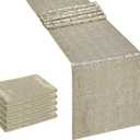 6PCS 12x72 Inch Sequin Table Runner Champagne Glitter Table Runner for Party, Wedding, Bridal Baby Shower, Event Decorations6PCS, 12x72 Inch, Champagne