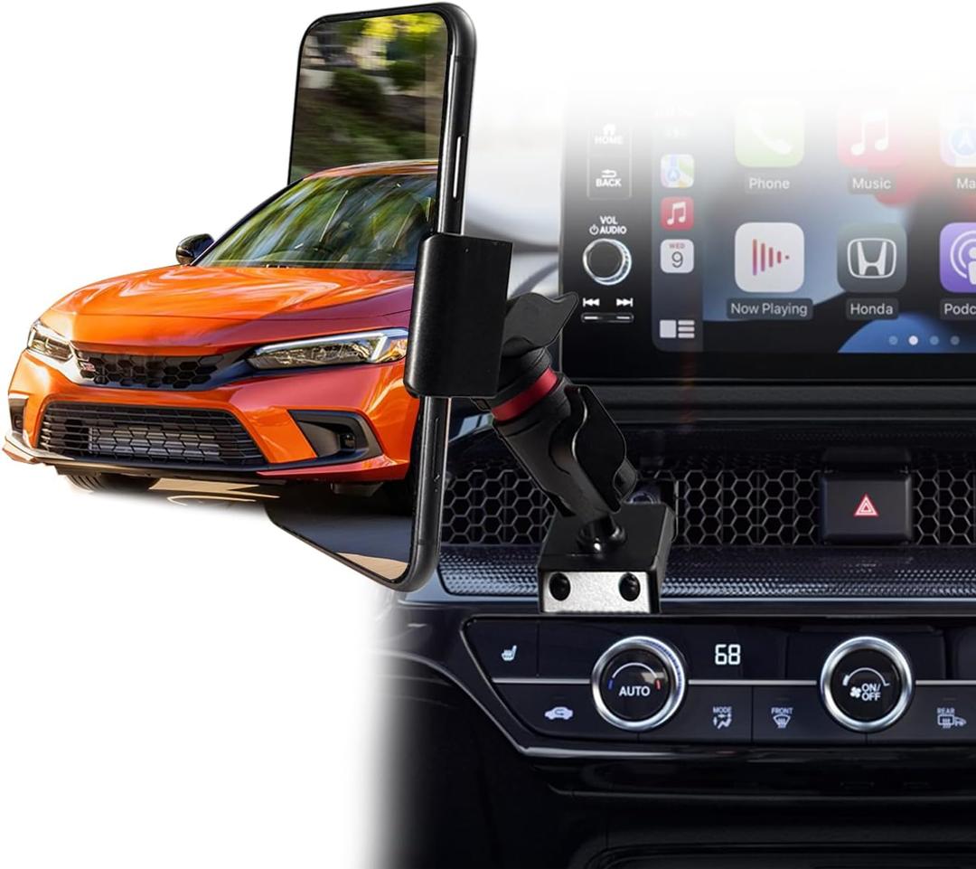 2026 CRV Civic Vent Phone Mount for Honda CRV 2023-2026 | Civic 2022-2026 Accessories | Aluminum Telescopic Air Vent Phone Holder |Thick Case Friendly Car Mount for iPhone 16/15 Pro Max, Galaxy S24