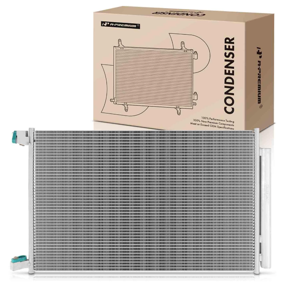 TRQ A/C Condenser and Receiver Drier Assembly Compatible with 14-20 Mercedes-Benz S63 AMG 15-22 C300 16-22 GLC300 17-21 AMG GT 18-22 GLC43 AMG 20-22 E350 19-22 CLS450 19-22 E53 AMG 19 Maybach S560
