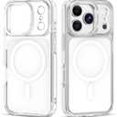 ACANDYA Magnetic for iPhone 17-Pro-Max Case Compatible with Magsafe Military-Grade Protection Women Men 17Max Cover Anti-Slip Shockproof Bumper Case for iPhone 17pro Max 17 Promax 6.9inch Clear White