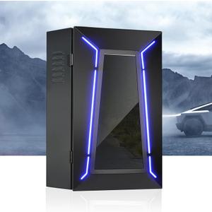 Lockable EV Charger Box with LED Light Fit for Tesla Gen 3 Model Y/3/S/X, Indoor/Outdoor Heavy Duty Enclosure Electric Vehicle Car Charging Cover Protector Box