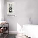 Funny Canvas Bathroom Wall Art Decor Toilet Gestures Deuces Picture Prints Painting for Washroom Unframed 12x16inch(30x40cm) Unframed