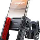 JOYROOM Motorcycle Bike Phone Mount Holder - Bicycle Handlebar Cell Phone Mount - Stroller Scooter Phone Clip for iPhone Samsung Galaxy 4.7''-7'' Smartphones (Red)