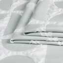 Aiyufeng Green and White Curtains for Bedroom 63 Inch Length for Living Room 2 Panels Set, Soft Airy 3D Embossed Textured Light Filtering Curtains, Rod Pocket Semi Fabric Bedroom Curtains, 38" Wx63 L