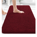 OLANLY Bathroom Rugs 30x20, Extra Soft Absorbent Chenille Bath Rugs, Rubber Backing Quick Dry, Machine Washable Bath Mats for Bathroom Floor, Tub and Shower, Home Decor Accessories, Burgundy
