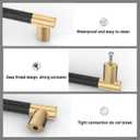 10 Pack 4''(102mm Hole to Hole) Black and Gold Cabinet Pulls, Knurled Brushed Gold & Matte Black Cabinet Handles for Kitchen Drawers, Bathroom Vanity, Dresser - Heavy Duty Zinc Alloy Hardware
