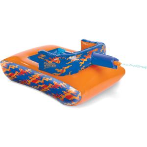 NERF Super Soaker Megaforce Battle Tank Ride-On – Inflatable Pool Float with Pool-Fed Mega Water Blaster, 47 x 32 x 19"