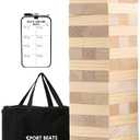 SPORT BEATS Giant Tower Game Outdoor Games 54 Blocks Stacking Game Includes Carry Bag and Scoreboard