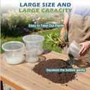 6/8/10 Inch Large Size Clear Nursery Pots with Drainage and Saucers, 9 Pack Plastic Plant Pots for Seedling Starter, Durable Plastic Pots for Indoors